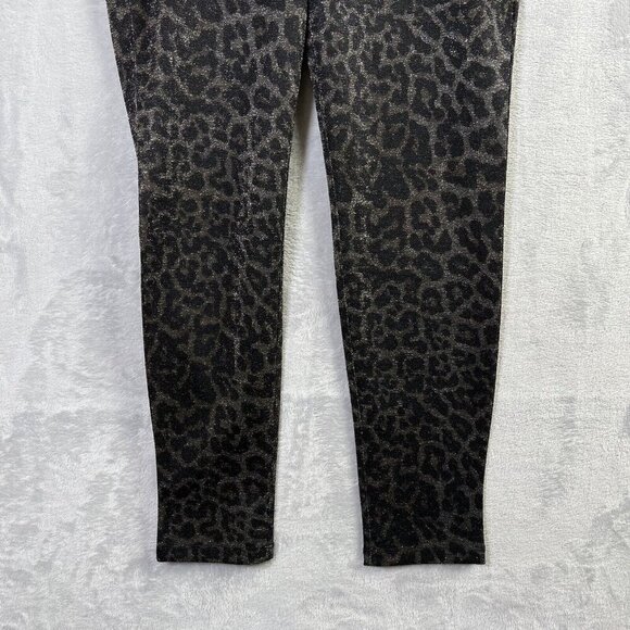 Sanctuary x Anthropologie Runway Shimmer Leggings Pants Women's Small Leopard - Picture 4 of 16